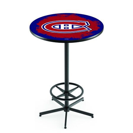 Holland Bar Stool Co 42" Black Montreal Canadiens Pub Table L216B4228MonCan